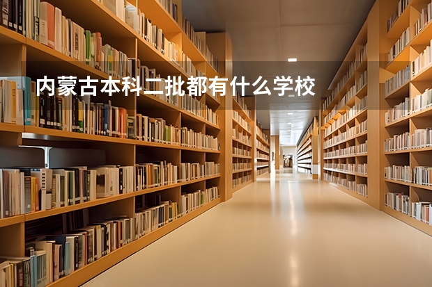 内蒙古本科二批都有什么学校