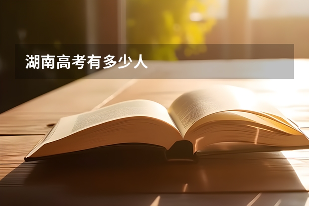 湖南高考有多少人