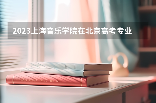 2023上海音乐学院在北京高考专业招生计划人数