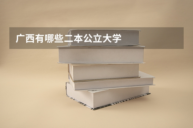 广西有哪些二本公立大学