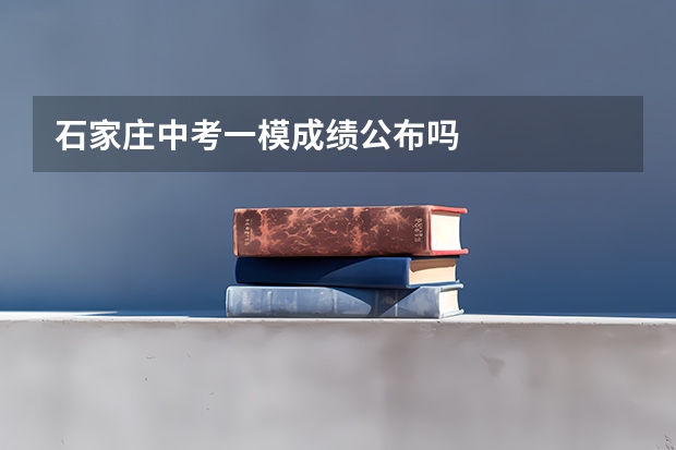 石家庄中考一模成绩公布吗