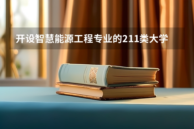 开设智慧能源工程专业的211类大学有哪些