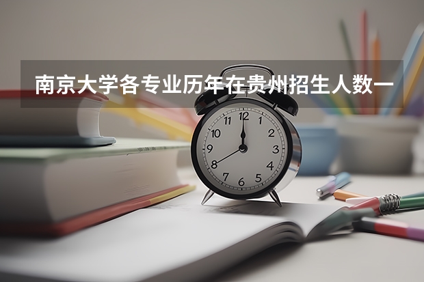 南京大学各专业历年在贵州招生人数一览