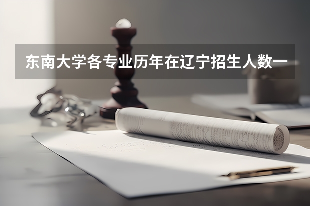 东南大学各专业历年在辽宁招生人数一览