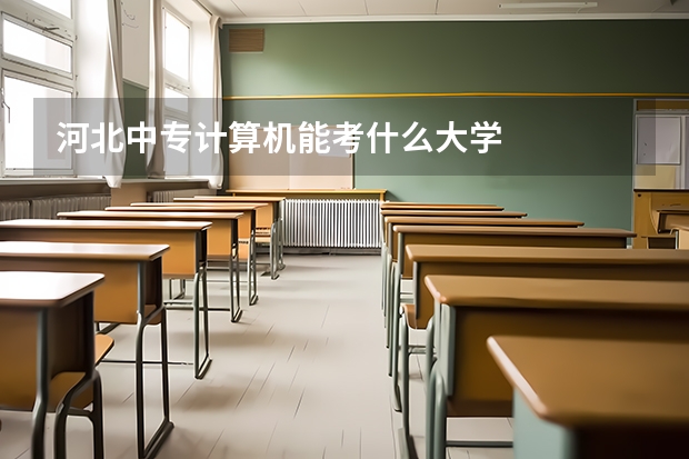 河北中专计算机能考什么大学