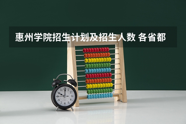 惠州学院招生计划及招生人数 各省都招什么专业