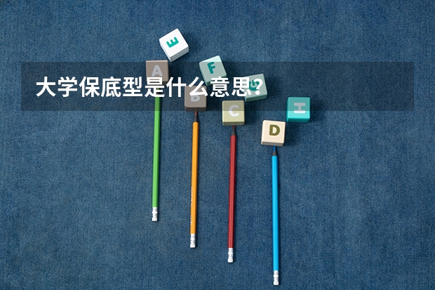 大学保底型是什么意思？