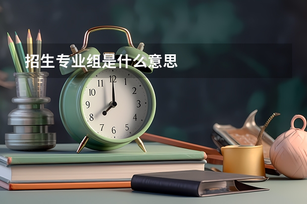 招生专业组是什么意思