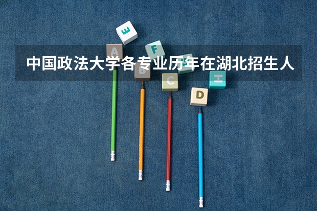 中国政法大学各专业历年在湖北招生人数一览