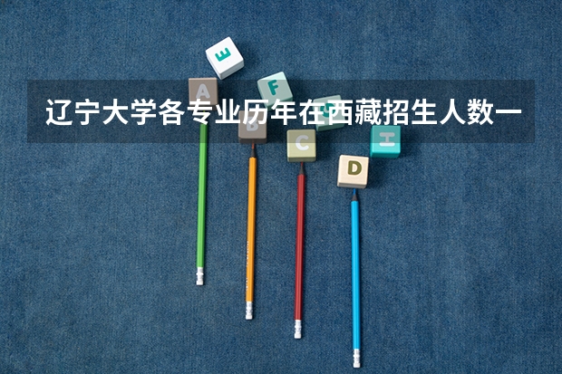 辽宁大学各专业历年在西藏招生人数一览