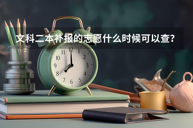文科二本补报的志愿什么时候可以查？？