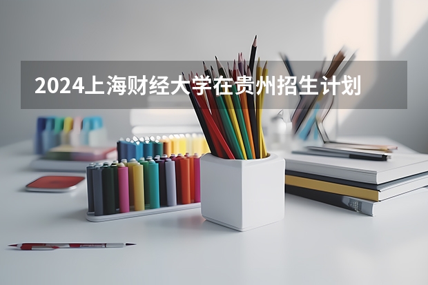 2024上海财经大学在贵州招生计划