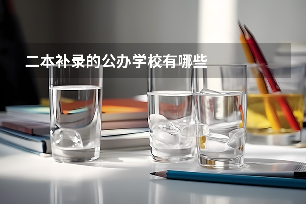二本补录的公办学校有哪些