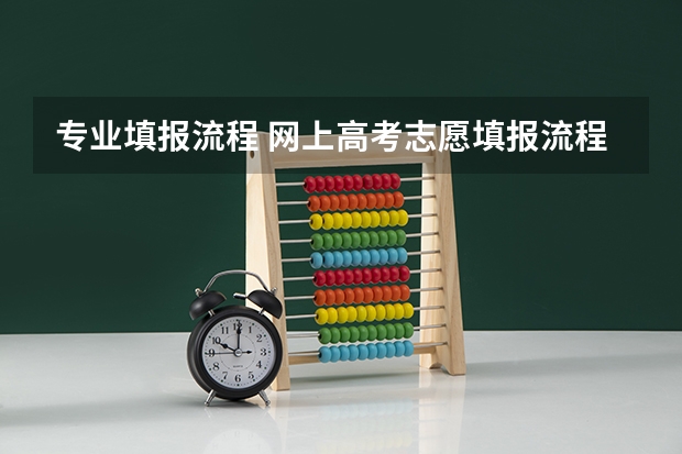 专业填报流程 网上高考志愿填报流程图解