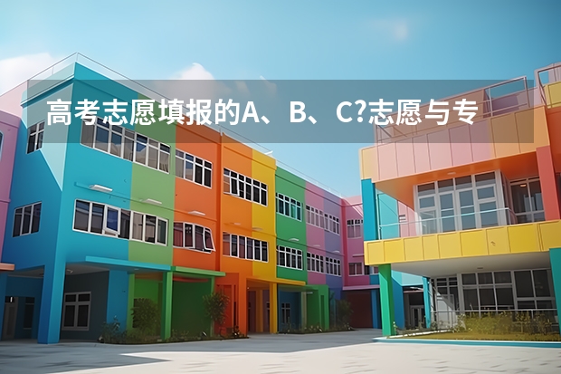 高考志愿填报的A、B、C?志愿与专业代码1、2、3?分别指什么？