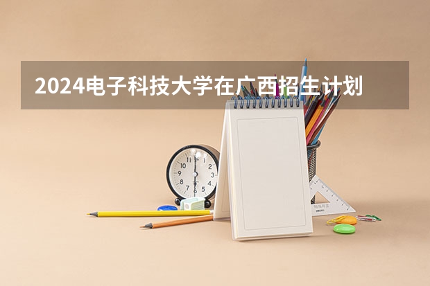 2024电子科技大学在广西招生计划