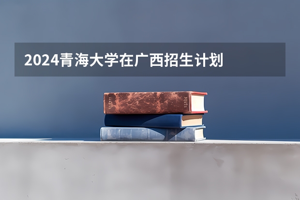 2024青海大学在广西招生计划