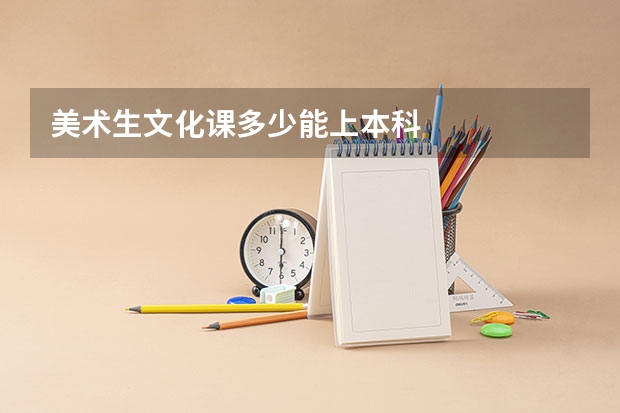 美术生文化课多少能上本科