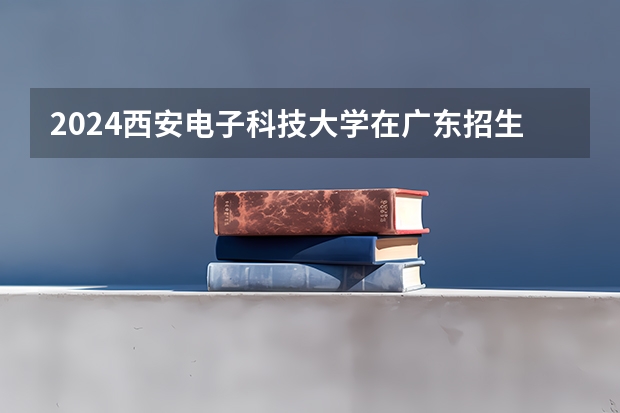 2024西安电子科技大学在广东招生计划