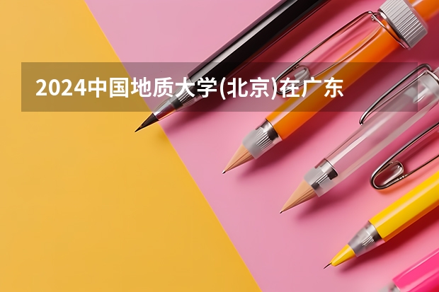2024中国地质大学(北京)在广东招生计划