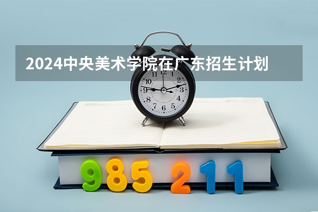 2024中央美术学院在广东招生计划