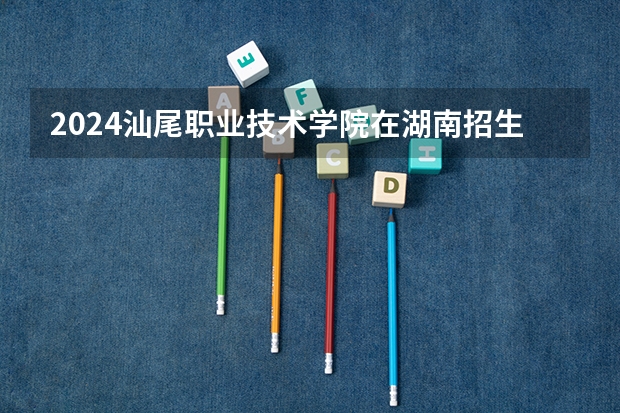 2024汕尾职业技术学院在湖南招生计划