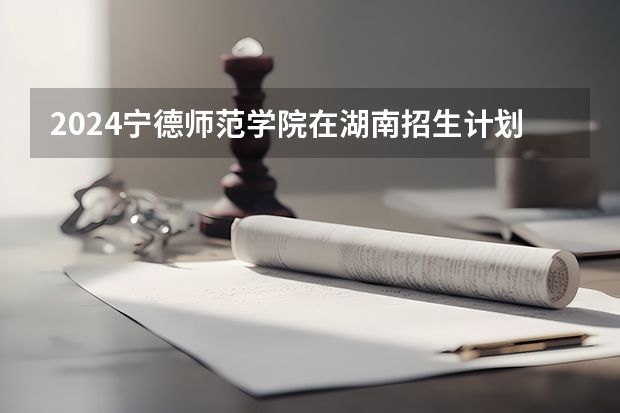 2024宁德师范学院在湖南招生计划