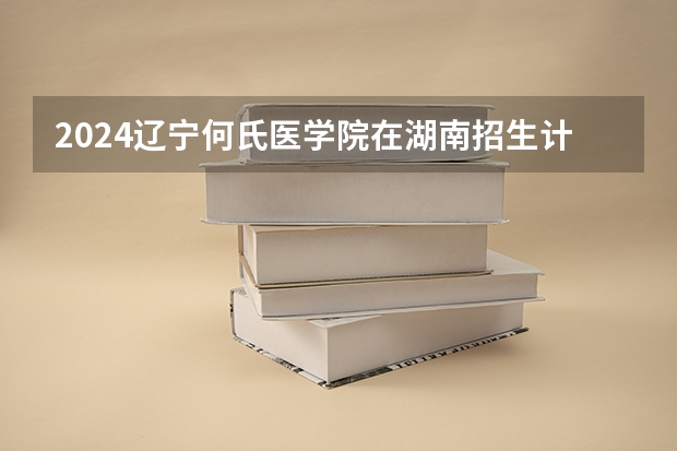 2024辽宁何氏医学院在湖南招生计划