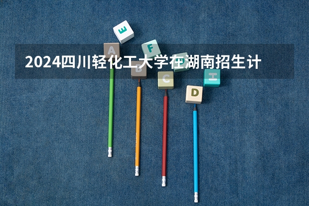 2024四川轻化工大学在湖南招生计划