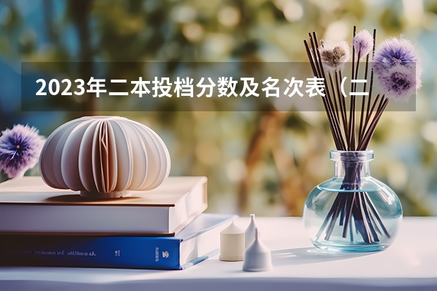 2023年二本投档分数及名次表（二本c类分数线）