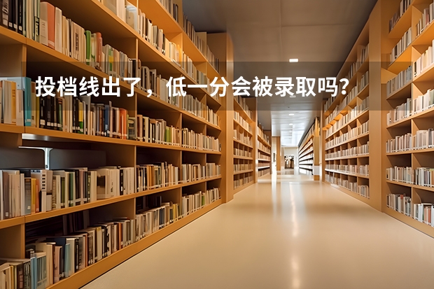 投档线出了，低一分会被录取吗？