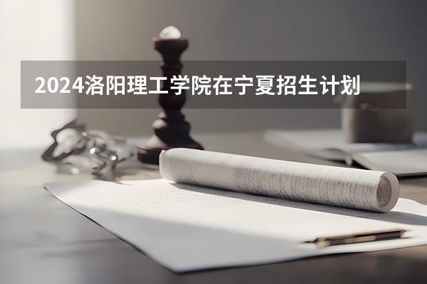 2024洛阳理工学院在宁夏招生计划