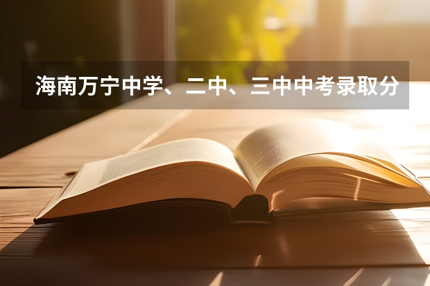 海南万宁中学、二中、三中中考录取分数线是多少？民族中学