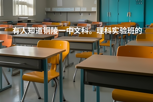 有人知道铜陵一中文科。理科实验班的录取分数线吗？谢谢