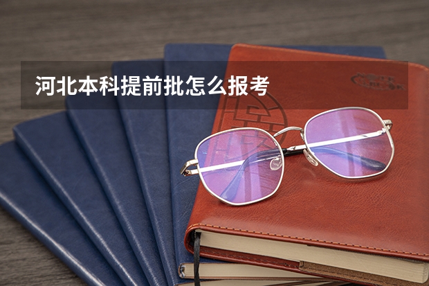 河北本科提前批怎么报考