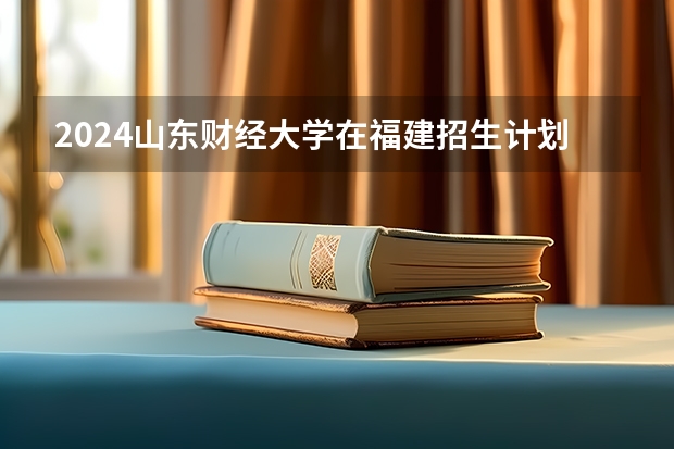 2024山东财经大学在福建招生计划