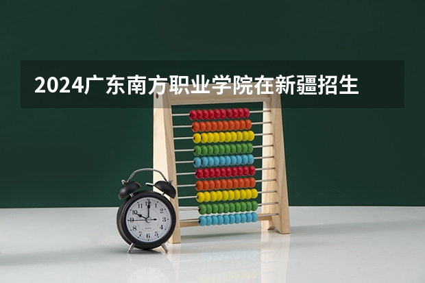 2024广东南方职业学院在新疆招生计划