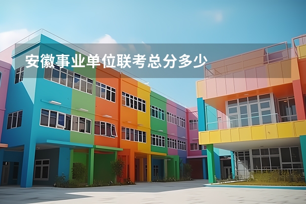 安徽事业单位联考总分多少