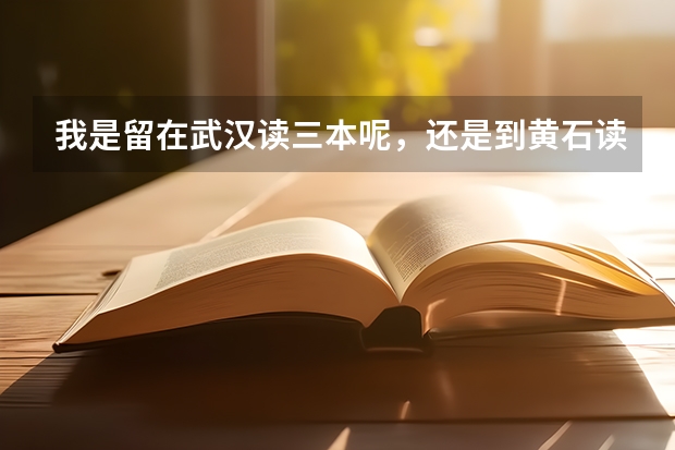 我是留在武汉读三本呢，还是到黄石读二本？谢谢