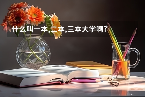什么叫一本,二本,三本大学啊?