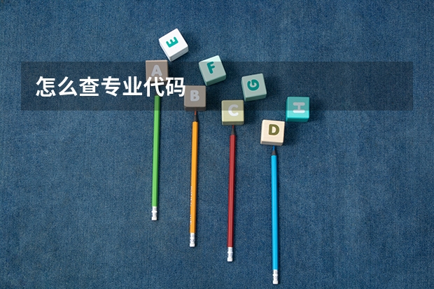 怎么查专业代码