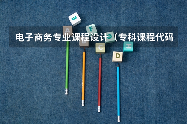 电子商务专业课程设计（专科课程代码）