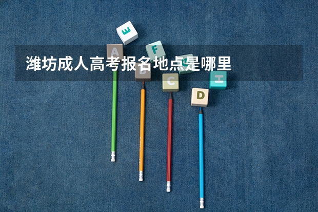 潍坊成人高考报名地点是哪里