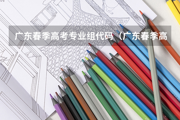 广东春季高考专业组代码（广东春季高考录取规则）