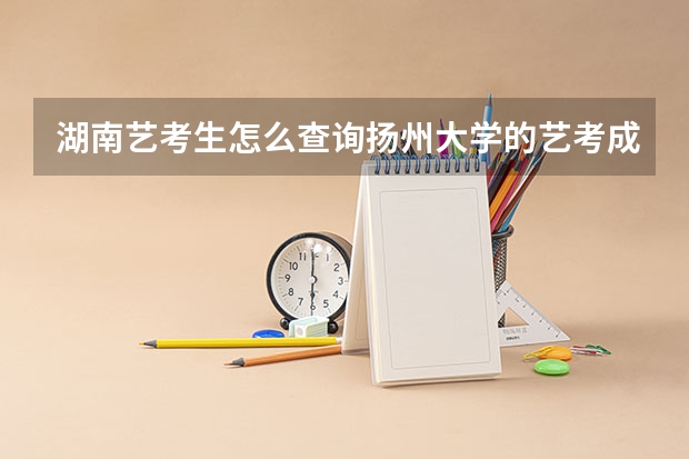 湖南艺考生怎么查询扬州大学的艺考成绩