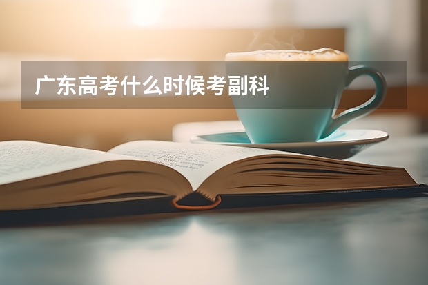 广东高考什么时候考副科