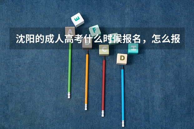 沈阳的成人高考什么时候报名，怎么报名啊，求解答，具体详细的流程