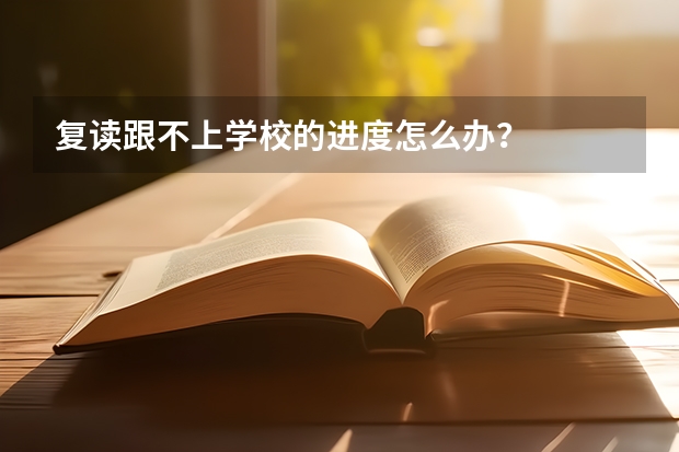 复读跟不上学校的进度怎么办？