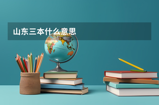 山东三本什么意思