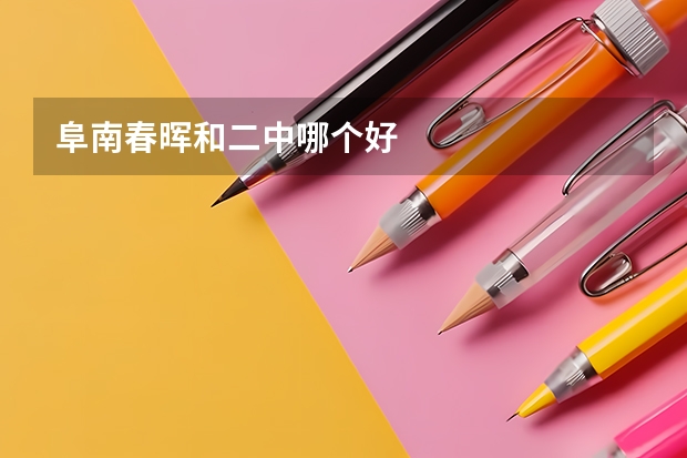阜南春晖和二中哪个好